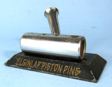 VINTAGE ELGINLAP PISTON PINS METAL ADVERTISING PAPERWEIGHT PEN HOLDER picture
