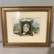 Vintage Portrait Print of Stanford  University Founder Leland Stanford Wall Art picture