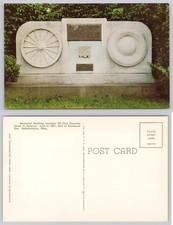 Bellefontaine OH First Concrete Street Memorial Curteichcolor Postcard picture