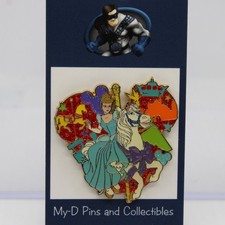 A5 Disney HKDL Hong Kong Disneyland Pin Carousel Horse Mickey Icon Cinderella picture