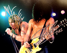 GUNS N' ROSES Signed Autograph (AXL, SLASH) 8x10