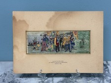 Antique 1893 Chicago Worlds Fair Columbian Expo Woven Silk Ribbon Souvenir picture