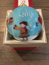 Pier 1 La Bien Ball Christmas Ornament Santa Sleigh Elves Kids 2018 picture