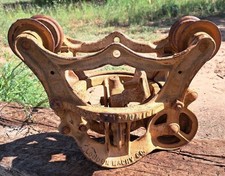Vintage Louden Jr. Hay Barn Trolly Pully Cast Iron Original Condition USA picture