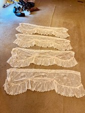 Vintage Set of 4 lace drape curtain panels whimsy cottagecore grandmacore picture