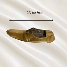 Vintage Solid Brass Shoe Ashtray,  Trinket Dish, incense burner,  tobacciana picture