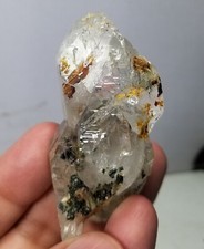 Natural Green Epidote Included Quartz Crystals On Matrix With Transparency, 93 g picture