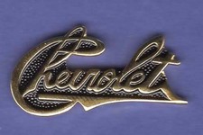 CHEVY SCRIPT HAT PIN LAPEL PIN TIE TAC BADGE #0824 GOLD picture