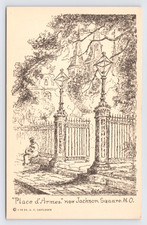 c1926 Place d’Armes Jackson Square GF Castleden Art Card New Orleans LA picture
