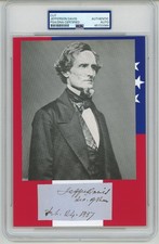 Jefferson Davis ~ Signed Autographed 1800's Signature 