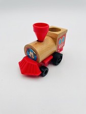 Disney Mickey Mouse RailRoad Wood Train Engine Car Only  1972 Mattel Vintage picture