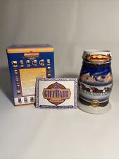 2000 Budweiser Holiday Christmas Stein Beer Mug “Holiday in the Mountains