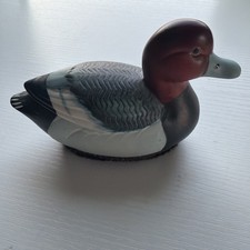 JASCO Redhead Duck Decoy Miniature Hand Painted Figurine Made in Taiwan Vintage picture