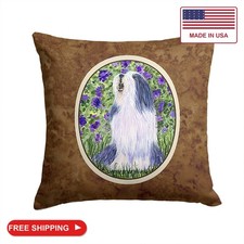 Caroline's Treasures SS8602PW1414 Bearded Collie Fabric Decorative Pillow Machin picture