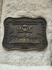 VINTAGE 1985 Jim Walter Resources Mining Division Belt Buckle picture