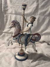 LLADRO Porcelain Figurine Boy On A Carousel Horse  #1470 picture