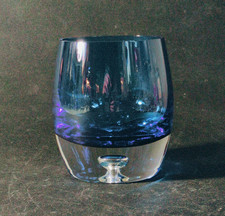 BLOCK STOCKHOLM VOTIVE CANDLE HOLDER, Lead Crystal, Cobalt Blue, 4