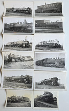 C. 1940s Great Northern Railroad Steam Locomotive Photo Lot Of 12 picture