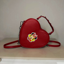 NEW Art Class Disney Minnie Mouse Red Heart-Shaped Small Crossbody Bag Purse picture