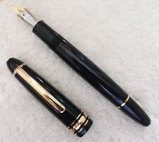 Luxury 149 Series Bright Black + Gold Clip M nib Fountain Pen picture