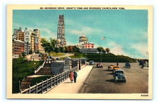 Vintage Postcard Riverside Drive Grants Tomb Riverside Church New York City NY picture