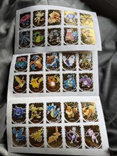 Pokémon Prisma 2022 Gold Foil Set Uncut Sticker Sheets (×3)  picture