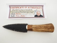 Authentic Great Basin Art Deer Antler Obsidian Knife Handcrafted By Dale Duby picture