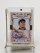 2011 Charlie Sheen Leaf Legends of Sport BA-21 Autograph Auto Card 14/25 picture