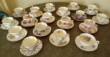 Vintage Antique Bone China Teacups & Saucers ☆ Made in England ☆ Quantity - 18 ☆ picture