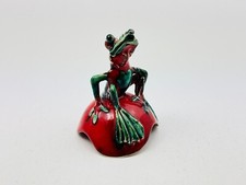Vintage Handcrafted Handmade Glazed Frog Toad Figurine Folk Art Whimsical Style picture