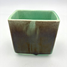 Vintage Covina Pottery 125 California MCM Teal Smoke Iridescent Glaze Vase picture