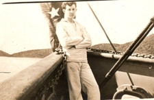 RPPC WWI Navy Sailor On Ship Real Photo Postcard picture