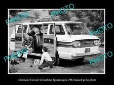 1961 Chevrolet Corvair Greenbrier Launch Press Photo Old Large Historic Photo picture