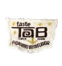 Vintage Soda Advertising Taste TAB Brimming with Flavor Embroidered Patch Cola picture