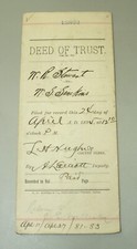 Dallas County Texas 1895 Deed of Trust Grapevine DFW Airport Elias Brush picture
