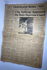 Cleveland News April 20, 1955 Vintage Newspaper City Subway Approved Local Ads picture