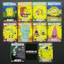 2025 Topps Chrome SpongeBob Masterful Memes Complete Set MM-1 to MM-10 picture
