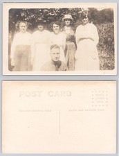 Vintage RPPC Postcard Family Group Portrait AZO 1918-1930 picture