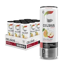CELSIUS Sparkling Fuji Apple Pear, Sugar Free Energy Drink, 12 Fl Oz (Pack of 12 picture
