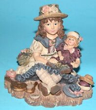 Boyds Bears Dollstone resin, Ashley w Chrissie #3506 NEW 1995 Dressing Up picture