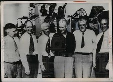 1952 Press Photo Dwight Eisenhower, Gov. Douglas McKay, Herbert Brownell,John picture