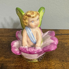 Rare Retired Fairy Flower Limoge Box EG Versailles Numbered 3/500 picture
