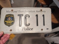 A+ 1990 MARYLAND TRANSPORTATION AUTHORITY POLICE LICENSE PLATE TC - 11 picture
