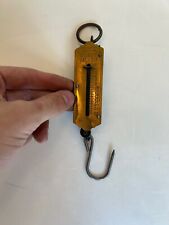 Vintage Brass Face Pocket Balance Hanging Fishing Scale 25lbs - Made In Germany picture