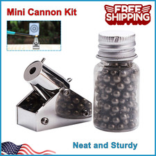 Mini Pocket Artillery Cannon Military Model Kit Metal Big Gun with Pellet, Small picture