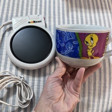 Vintage Salton Warner Brothers Tweety Mug With Warmer NIB 1998 picture