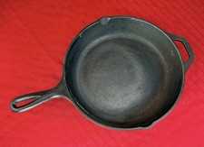 Large Lodge 8SK 10.5” Cast Iron Skillet 2 Spout Model Made in USA Vintage 8 SK picture