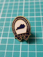 Vtg C.A.A.K. Code Administrators Association Of Kentucky Gold Tone Lapel Pin picture