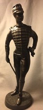Antique Solid Bronze Napoleonic Cavalry Field Marshal/General Sculpture 14” 7lb picture