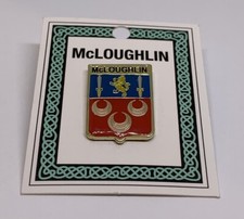 McLoughlin Coat Of Arms Family Crest Shield Surname Name Irish Lapel Pin (P7) picture